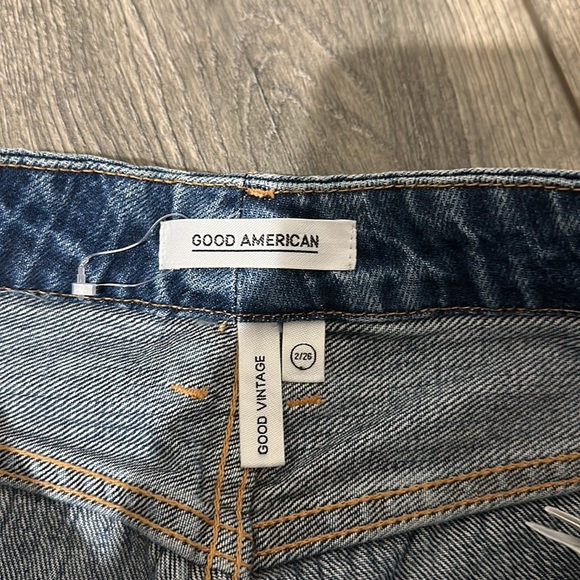NEW • Good American • Womens Good Vintage Jeans In Blue485 Straight Leg High 26 - Picture 3 of 5